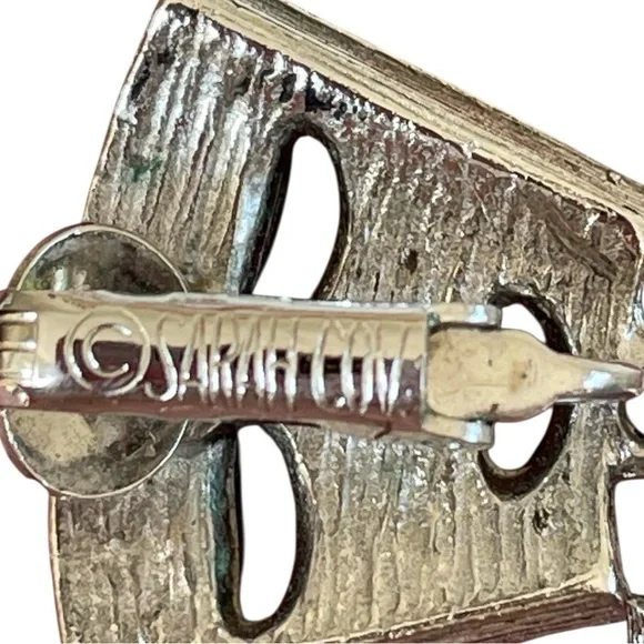 Sarah Coventry Talisman of Love, pendant w/ long chain and clip on earrings,1970 - Picture 14 of 14